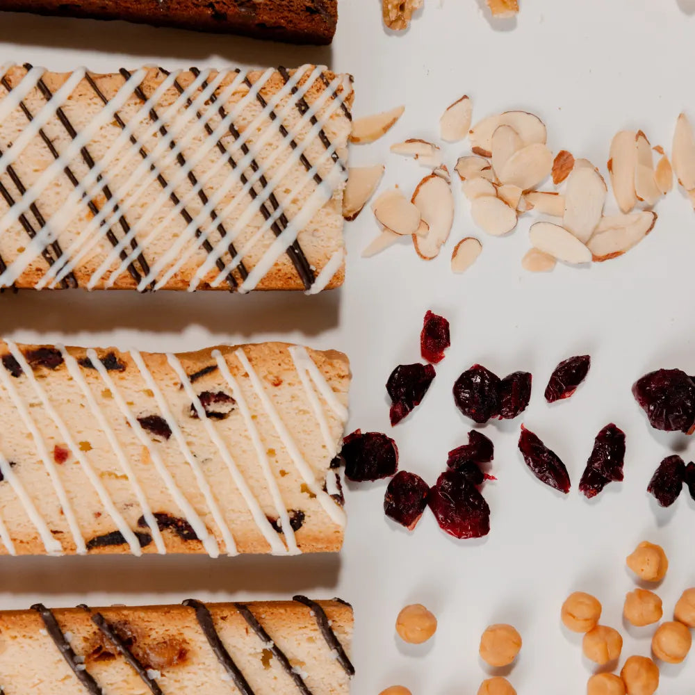 Close-up of the tender, soft-baked biscotti crumb
