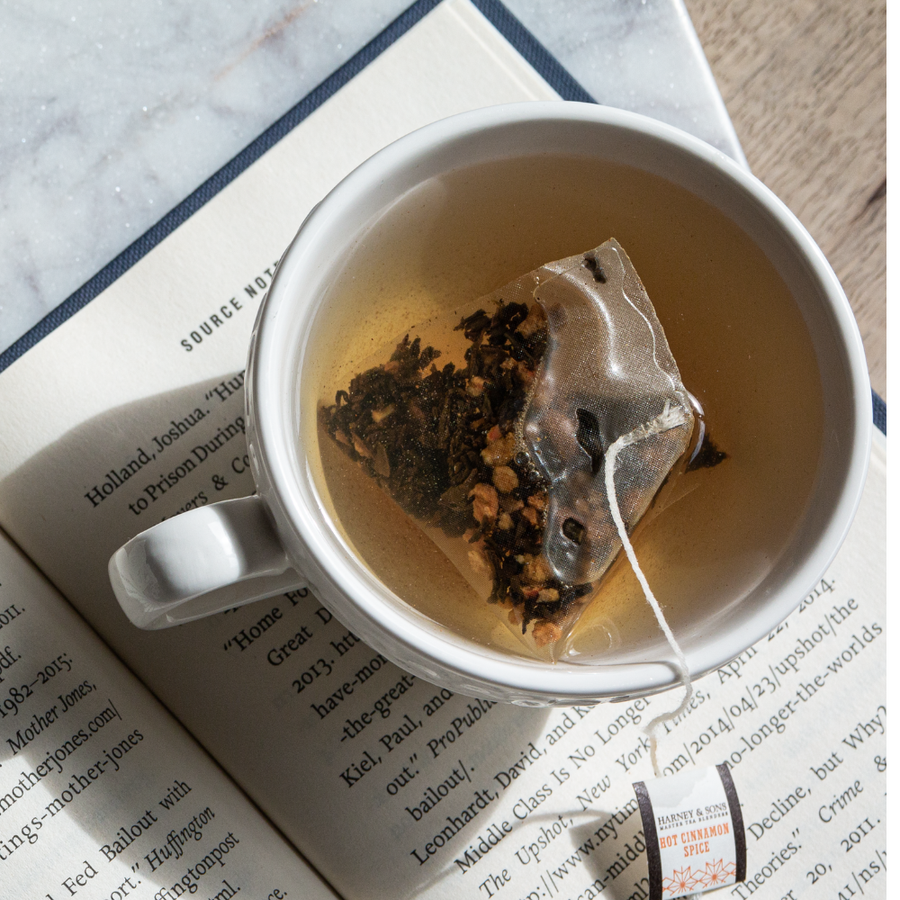 Harney and Sons silken tea sachets steeping