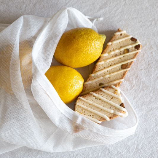 White Chocolate Lemon Pistachio Biscotti